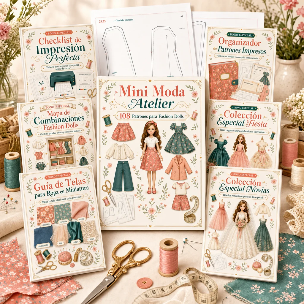 Plan Completo Mini Moda Atelier con la colección principal y los seis bonos