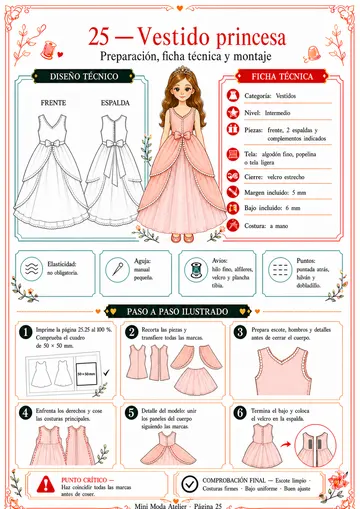 Ficha visual — Vestido princesa