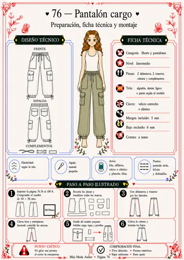 Ficha visual — Pantalón cargo