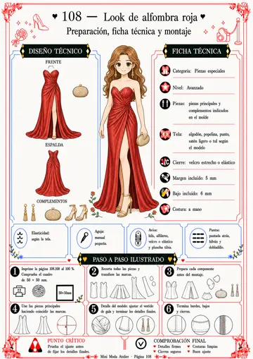 Ficha visual — Look de alfombra roja