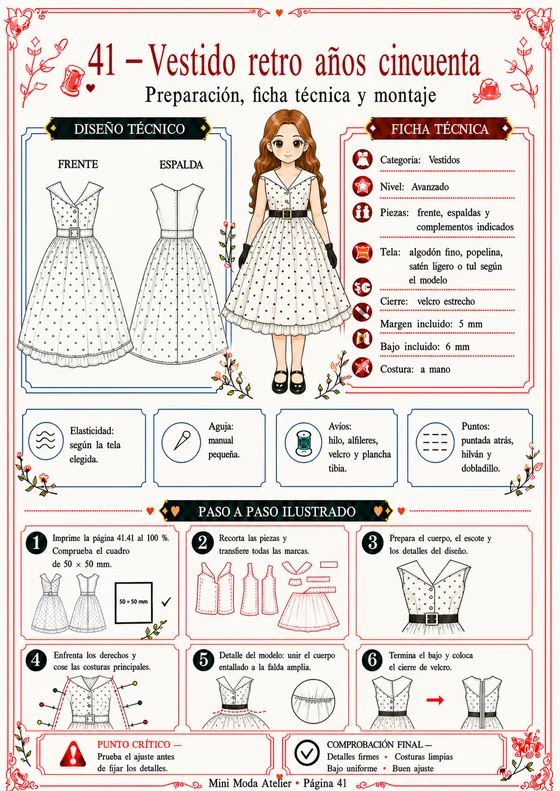 Cómo queda: vestido retro años cincuenta