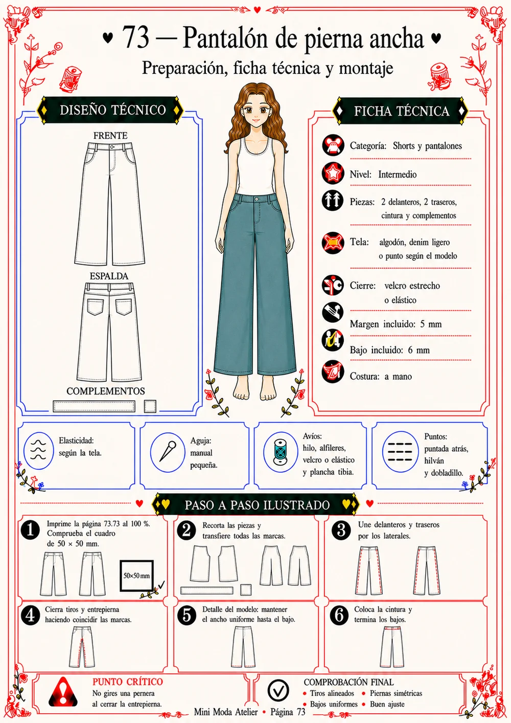 Guía visual del pantalón de pierna ancha
