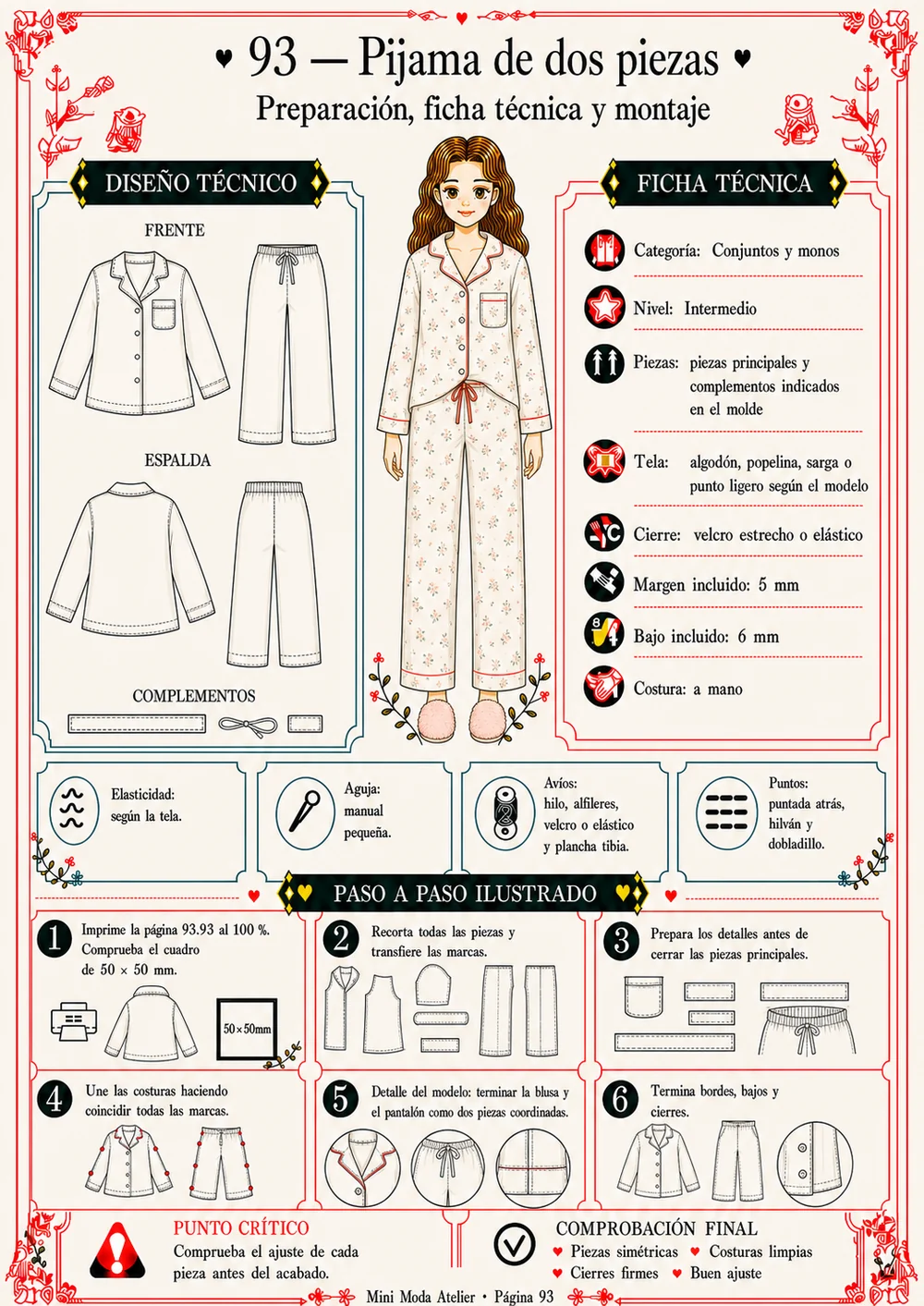 Guía visual del pijama de dos piezas