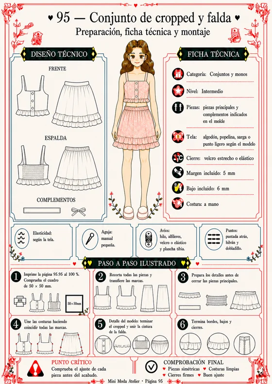 Cómo queda: conjunto de cropped y falda